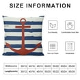 thumbnail image 5 of JRXY  Anchor Throw Pillow Covers Decorative Cushion Pillow for Couch Bed Sofa Chair, Durable Pillow Case for Everyday Use - Navigation Sea Theme with Navy Blue Stripes White, 5 of 5