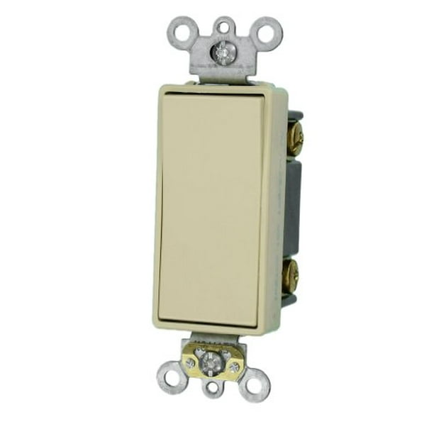 Leviton 56932I Ivory Decora Plus Three Way Rocker Light Switch 15A
