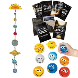 Fun Express Solar System Craft Kit - 12 Pieces, Color Your Own Planets, Educational Activity For Kids & VBS