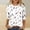 A435 White, variant on T Shirt for Women Crewneck Three Quarter Sleeve Casual Loose Fit Horizontal Glitter Striped Print Soft Breathable Lightweight Graphic Streetwear Daily Wear Summer Fall Tops