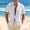 White, variant on Men's Solid Color Short Sleeve Stand Collar Button Cardigan, Casual Beach Shirt, Lightweight Crinkle Fabric Top for Resort Wear, Vacation and Warm Weather Outings White L