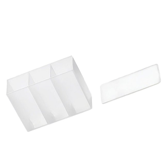 Wall Mounted Lipstick Holder, Hanging Lipstick Holder 3 Compartment for Eyebrow Pencil
