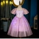 thumbnail image 2 of Vestido de princesa de pelo largo Vestido de niña Rapunzel Vestido de malla brillante de verano de manga corta, 2 of 6