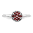 thumbnail image 4 of 925 Sterling Silver Stackable Expressions Garnet Rhodium Ring Size: 8; for Adults and Teens; for Women and Men, 4 of 5