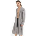 thumbnail image 5 of Albornoz tipo kimono tipo gofre para hombre, bata de spa ligera de algodón premium de lujo pavo, 5 of 5