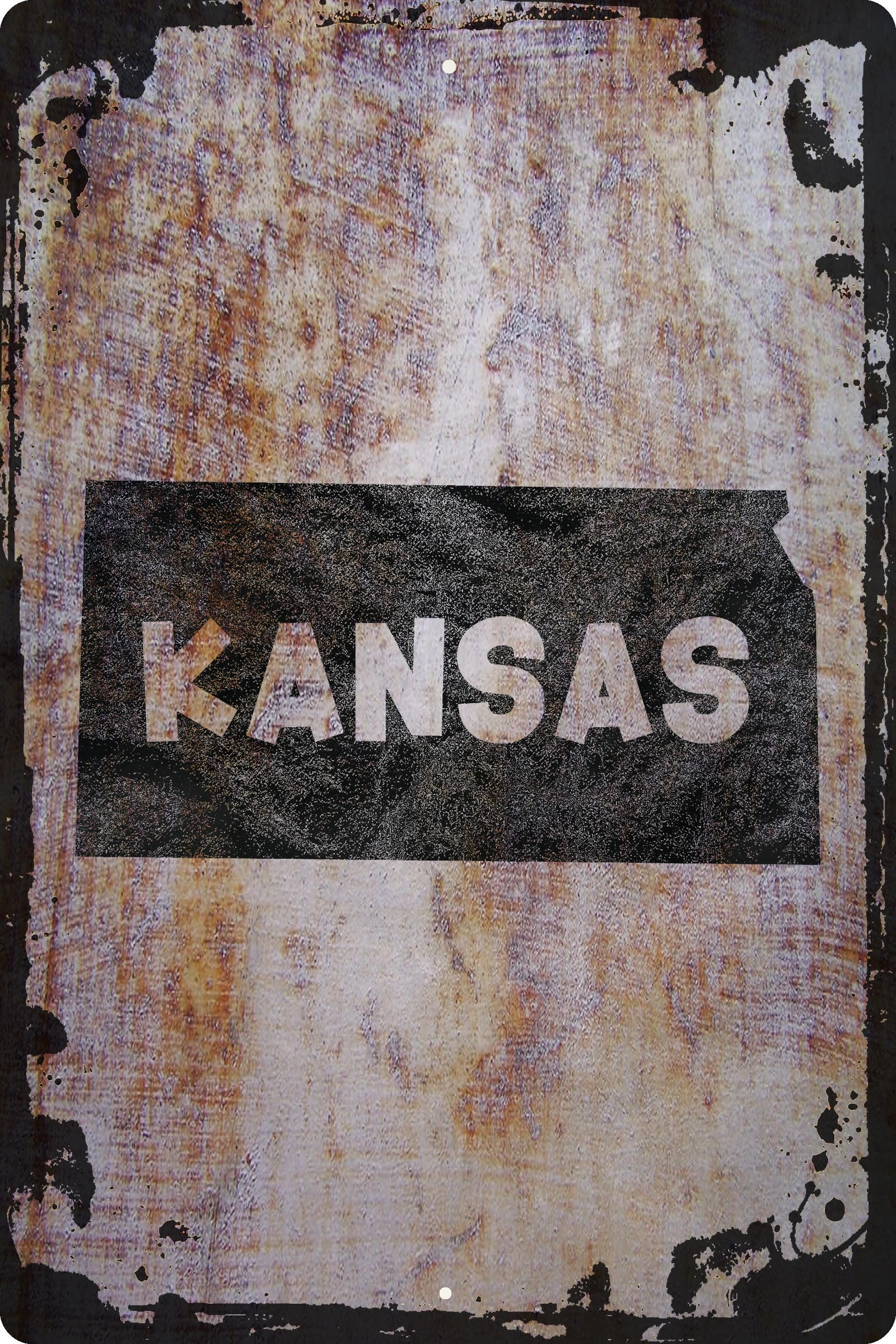 Kansas state map united states home Beige Wall Art Decor Funny Gift 12