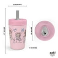 thumbnail image 6 of Zak Designs 12oz Kids Straw Tumbler, Stainless Steel Vacuum Insulated Kincaid Tumbler with Silicone Straw Utilizing Leak-Proof Valve, Travel Straw Tumbler, Disney Princess, 6 of 8