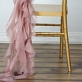 thumbnail image 5 of Efavormart 5pcs Chiffon DUSTY ROSE Curly Chair Sashes For Restaurant Kitchen Party Decorations Wedding Banquet Event, 5 of 10