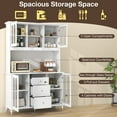thumbnail image 4 of Gymax 73'' Tall Kitchen Pantry Storage Cabinet w/ LED Lights and Power Outlets, 4 of 10