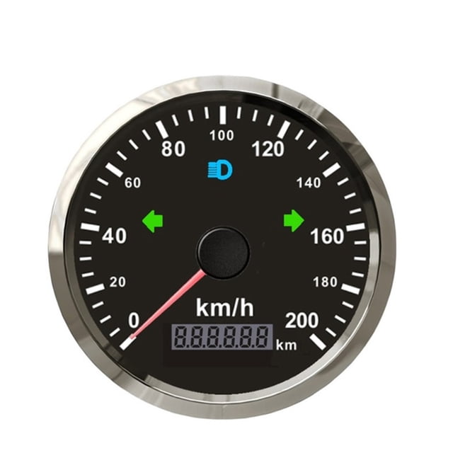GPS Speedometer 85mm Speed Gauge With Red Yellow Backlight Left Right Turning Light For Car Boat Truck Overspeed Buzzer Alarm ,Universal Compatibility