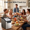 thumbnail image 5 of BOSSIN 44lbs/24H Nugget Ice Maker Countertop, 13-Level Adjustable Chewable Pellet Ice Machine with Self-Cleaning, Stainless Steel, 5 of 9