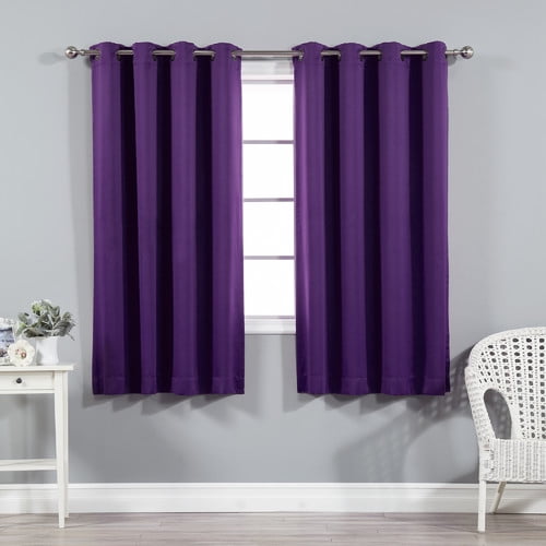 Best Home Fashion, Inc. Solid Blackout Thermal Grommet Curtain Panels (Set of 2)