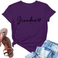 thumbnail image 4 of Grandma Shirts for Women Shirt Heart Printed Casual Short Sleeve Tee Top, 4 of 5