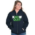 thumbnail image 4 of Know Quit Motivation Workout Exercise Zip Up Hoodie Men's Women's Brisco Brands L, 4 of 6