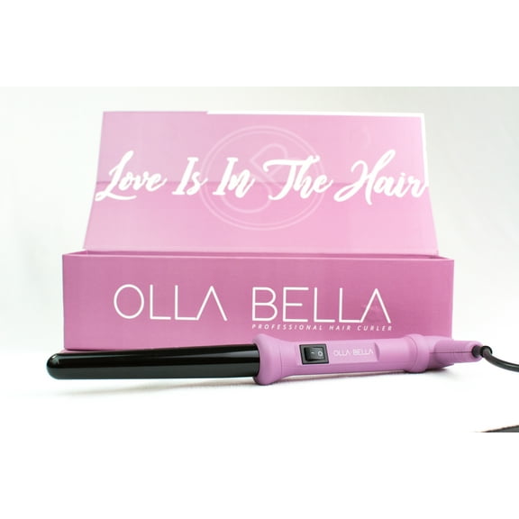 Curling Wand / Hair Curler/ Curling Iron/ 100% Tourmaline Ceramic Barrel - Plum Blush Hair Curler