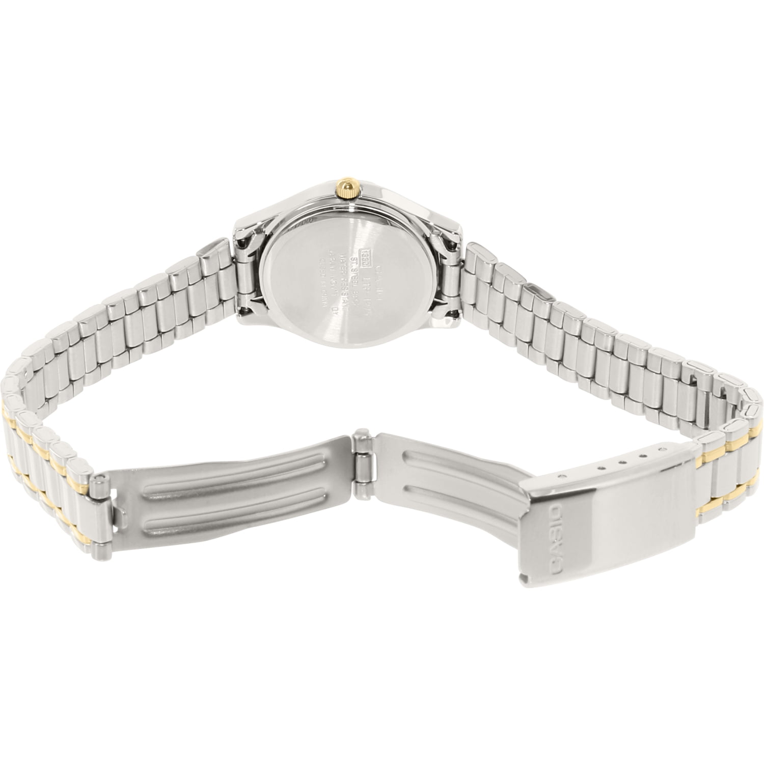 Casio Women's Classic Stainless Steel Silver/Gold Watch Quartz Mineral Crystal LTP-1275SG-7B