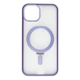 thumbnail image 7 of 2Pcs Case For iPhone 14 with Magnetic Invisible Stand Compatible with MagSafe Translucent Matte iPhone 14 Phone Case with Ring Holder for Women Men,Military Drop Plustection, Purple, 7 of 7