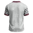 thumbnail image 5 of Soccer Cup 2026 Jersey for Men, Crew Neck Short Sleeve USA Stars Graphic Tee with Waffle Knit Texture - Lightweight Breathable Performance Top for Match Day & Gym Gray XXXL, 5 of 5