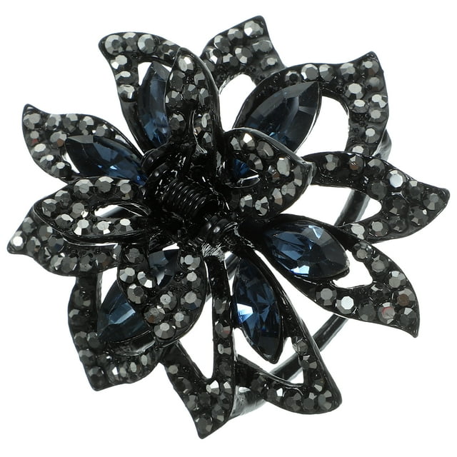 Pinza para el pelo con diamantes de imitación, pinza para el pelo con flor para niña, pinza decorativa con flor pequeña