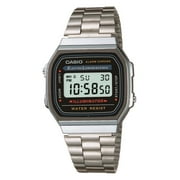 Casio Men's Stainless Steel Band Wristwatch, Silver & Black