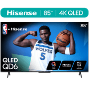 Hisense 85-Inch Class QD6 Series QLED UHD 4K HDR Google Smart TV (85QD6N) - QLED, Dolby Vision, Dolby Atmos, 4K AI Upscaler, Motion Rate 120, HDR 10+, Game Mode Plus, Voice Remote