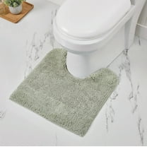 Better Trends 3 Piece Bathroom Rug Set, 100% Cotton, Extra Soft Tufted Bath Mat, Water Absorbent & Non Slip Bath Rug, (Dark Sage) Granada Collection