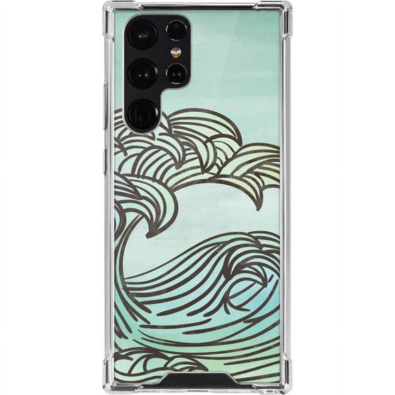 Skinit Illustration Art California Big Wave Galaxy S22 Ultra Clear Case