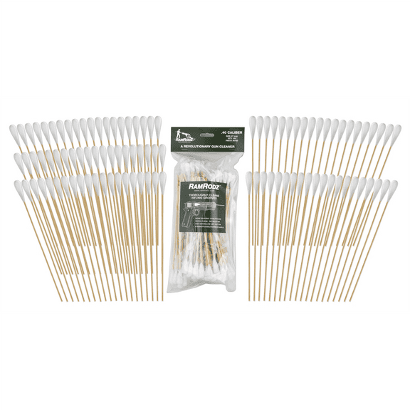 RAMRODZ BARREL CLEANER 40 CALIBER COTTON SWAB 8" 100 PACK