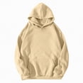 thumbnail image 4 of Godom Womens Fleece Hoodies Soft Midweight Casual Hooded Sweatshirts Y2K Fall Winter Pullover Tops with Pocket, 4 of 5