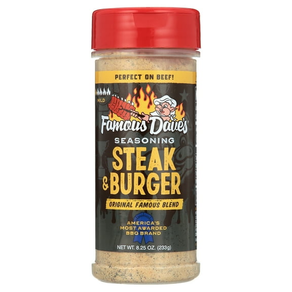 (2 Pack) Famous Dave's Steak & Burger Seasoning 8.25 oz. Shaker