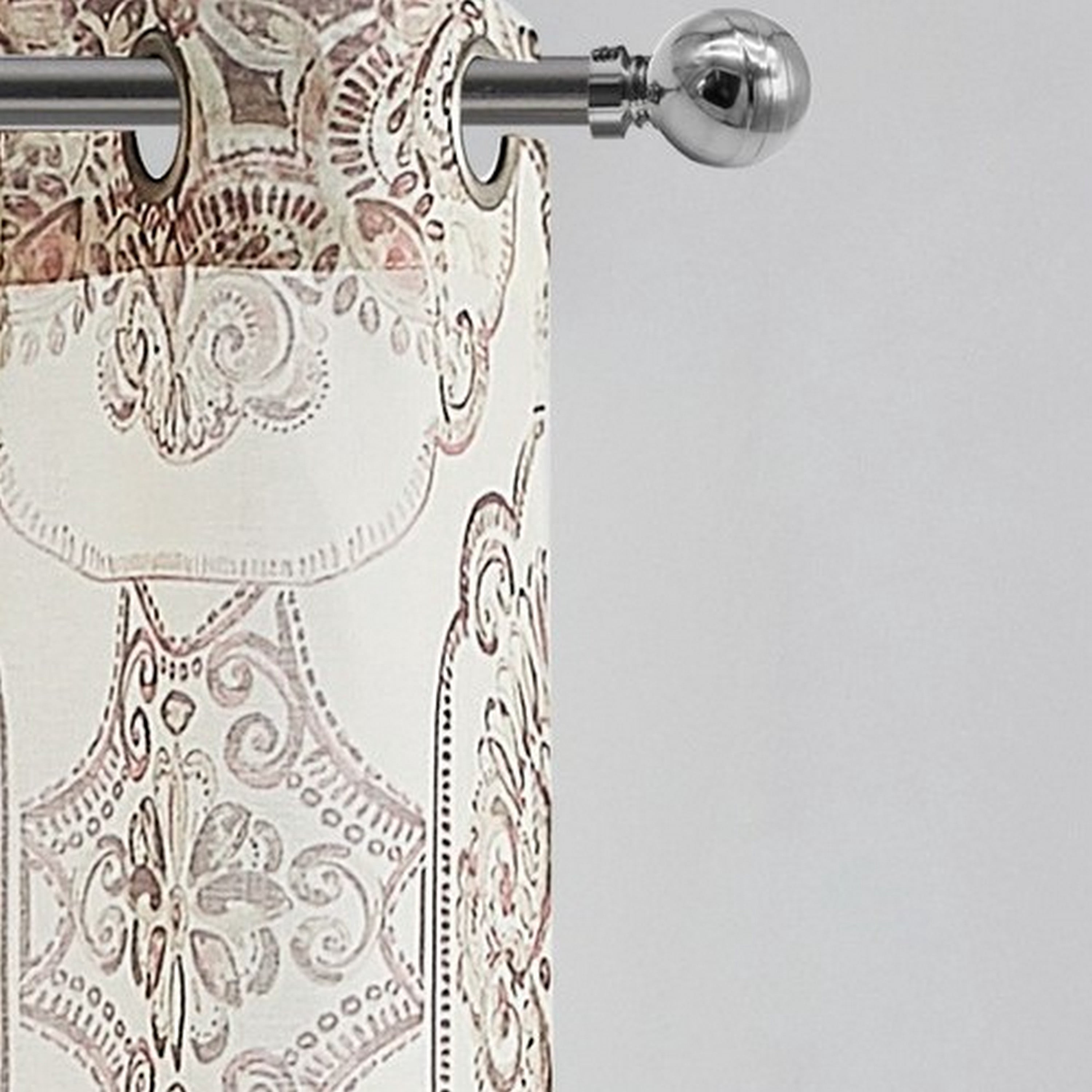 VCNY Home Adale Blush Medallion Grommet Sheer Curtain Panel, 54" x 84"