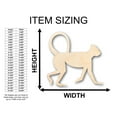 thumbnail image 2 of Unfinished Wooden Monkey Silhoutte - Craft- up to 24 DIY, 2 of 3