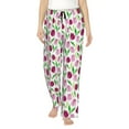 thumbnail image 2 of Lsque Tulips Flowers Print Women's Pajama Pants, Lounge Pant - Comfortable Home Wear,Elastic Waistband, Stylish Design-Small, 2 of 9
