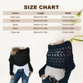 thumbnail image 6 of Scarf with Sleeves for Women Knitted Cut-Out Shawl Poncho Wrap, Crochet Sweater Scarf Knit Cable Wrap Shrugs for Women and Girls (Black), 6 of 6