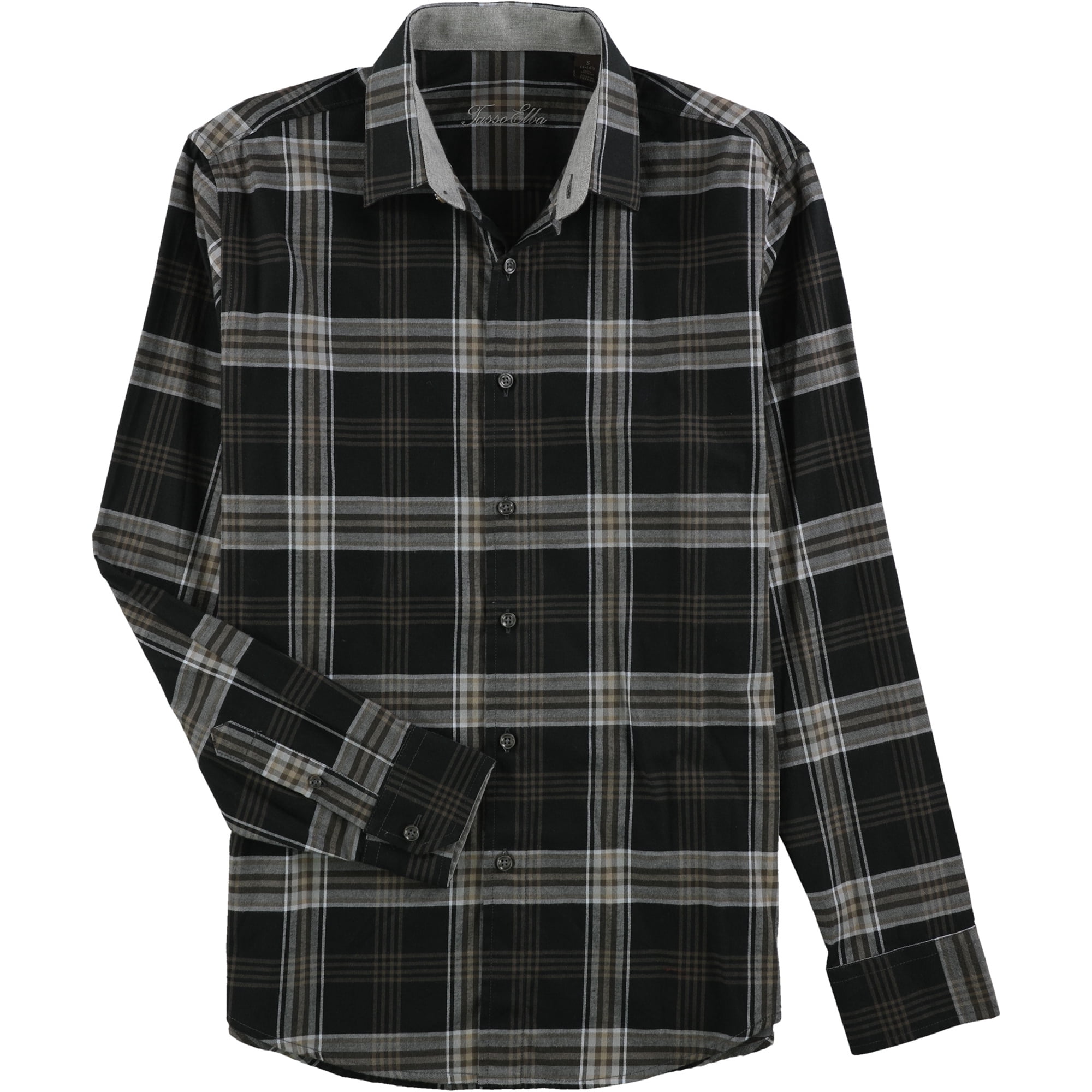 Tasso Elba Chemise à Carreaux pour Hommes, Multicolore, Petit