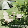 thumbnail image 3 of Dycanpo Folding Adirondack Chairs Set of 4,Fire Pit Patio Garden Chair with Cup Holder,Sand, 3 of 7