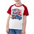thumbnail image 3 of CFLVAEK T-Shirts Patriotiques pour Enfants 4 Juillet T-Shirts Graphiques Amusants Journée de l'Indépendance Manches Courtes Raglan T-Shirts Décontractés Col Rond T-Shirt de Vacances 9 Ans, 3 of 8