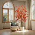 thumbnail image 4 of 2pcs 4ft/5ft/6ft Artificial Maple Trees, Autumn Realistic Maple Tree In Pot, Artificial Maple Fall Tree For Thanksgiving Harvest Party Home Decoration, 4 of 8