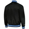 thumbnail image 3 of Men's Mitchell & Ness Black Minnesota Timberwolves Hardwood Classics  Throwback Wordmark Raglan Full-Snap Jacket, 3 of 3