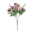 thumbnail image 6 of Efavormart 4 Bushes | 12" Dusty Rose Real Touch Artificial Silk Rose Bridal Bouquet, Faux Flowers, 6 of 10