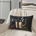thumbnail image 5 of Rateoe Two Bottles Of Red And White Wine Pattern Pillow Covers with Invisible Zipper(Pillows are not Included) Standard Pillowcases-16"x24", 5 of 6