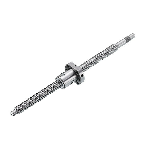 Uxcell BallScrew SFU1605 (Dia 16mm, 5mm, Length 440mm) with Ball Screw Nut Standard End Machining for BK/BF12 CNC Machine Parts