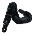 thumbnail image 1 of Correa para guitarra Strap o Tahali para guitarra acústica, bajo eléctrico, guitarra eléctrica Kidam  Peluche completo Negro, 1 of 4