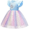 thumbnail image 2 of Girls Unicorn Party Lace Dresses Kids Wedding Birthday Sparkly Rainbow Princess Dress, 2 of 6