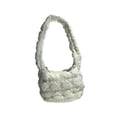 thumbnail image 1 of Bolso de hombro para mujer, bolso de compras, tamaño mediano, bolso de trabajo, bollo de masa, vacaciones Blanco, 1 of 9
