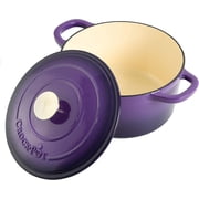 Crock-Pot Artisan 2 Piece 5 Quart Enameled Cast Iron Dutch Oven with Lid in Lavender