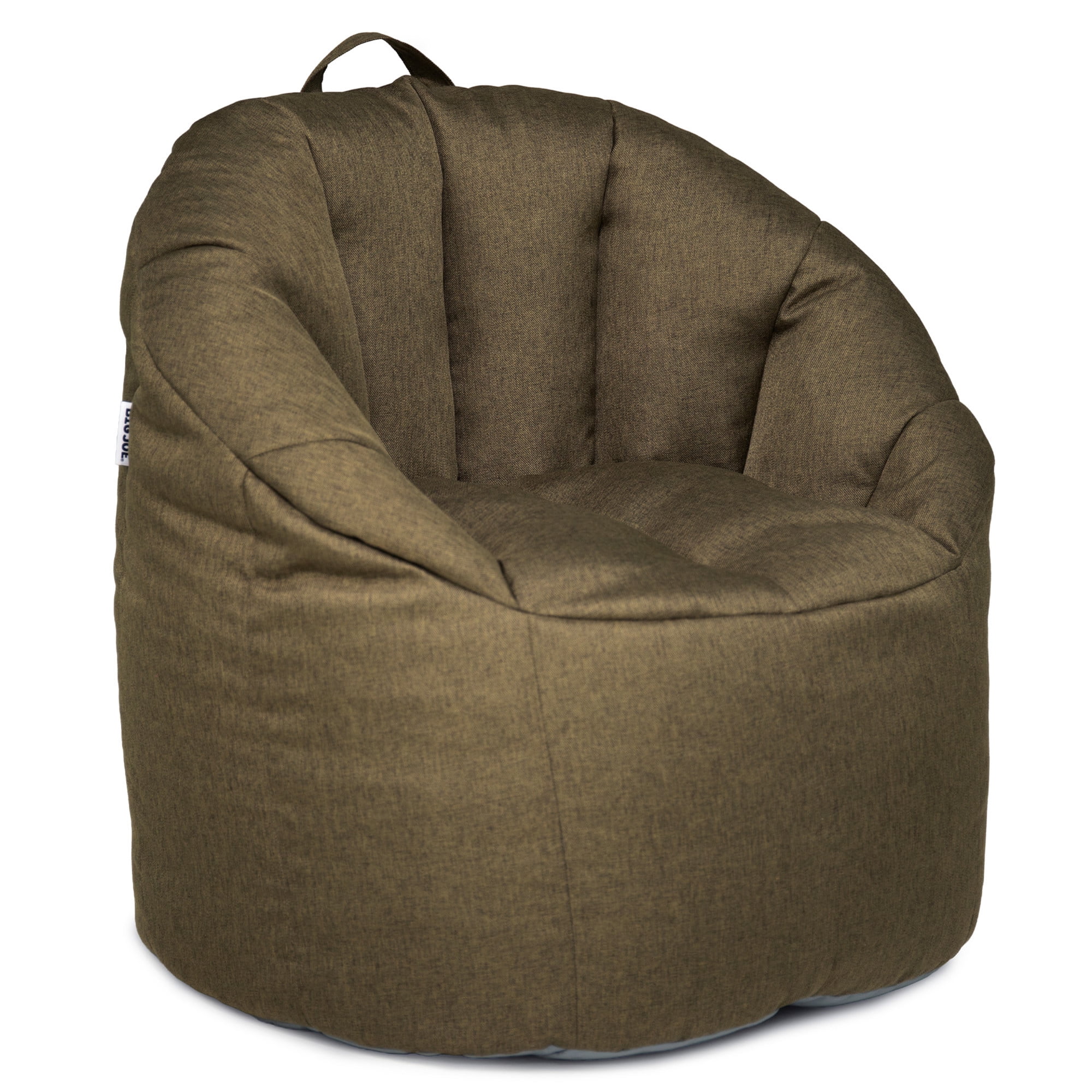 Big Joe Milano Lightweight Kids Bean Bag Chair, Dark Olive