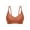 Brown, variant on lnmuld Women Wireless Seamless V Cami Bra Thin Adjustable Strap Solid Removable Pad Laser Cut Invisible Everyday Comfort Bra M,Beige