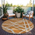 thumbnail image 6 of Addison Rugs Chantille Indoor/Outdoor Transitional Geometric Copper Washable Round Rug, 8' x 8', 6 of 6