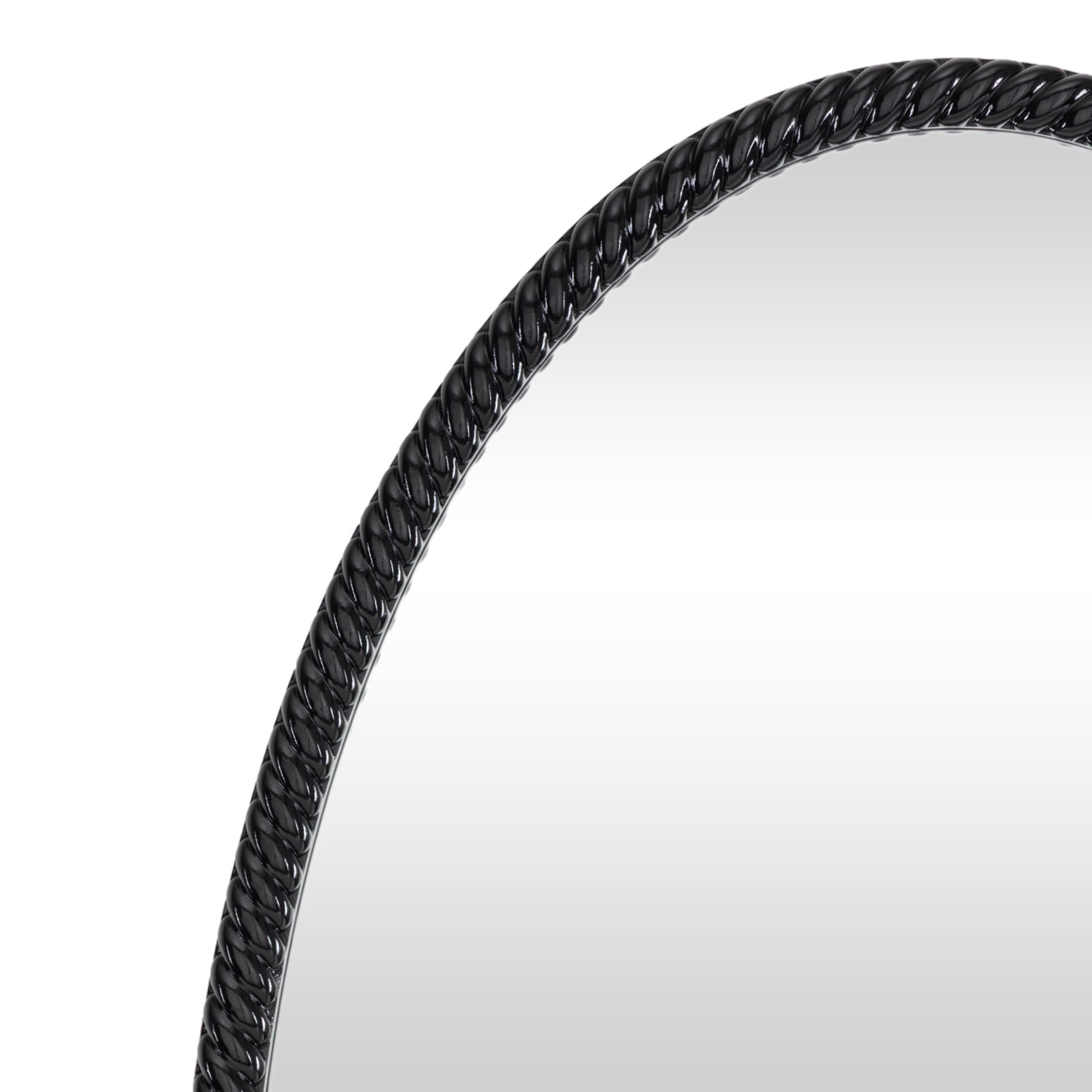 DecMode 22" x 36" Black Beaded Wall Mirror